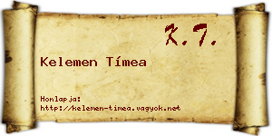 Kelemen Tímea névjegykártya