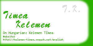 timea kelemen business card